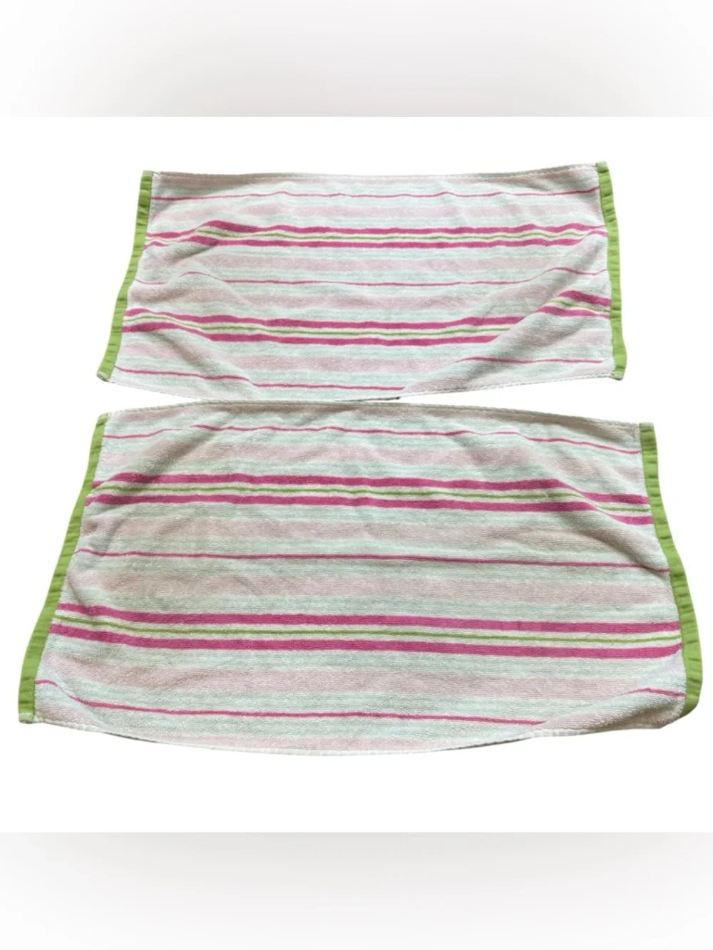 Lot of two Pottery Barn Kids Striped Hand Towels